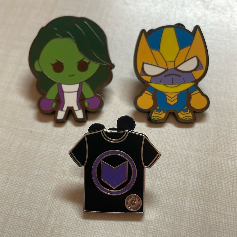 Disney Trading Pins - Lot of 3 Marvel Set
